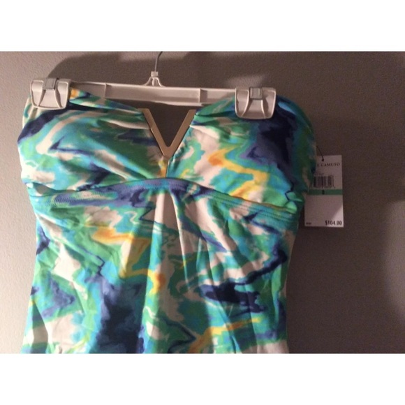 VINCE CAMUTO Blue Blend Bandeau One Piece Size 8 - Picture 4 of 7